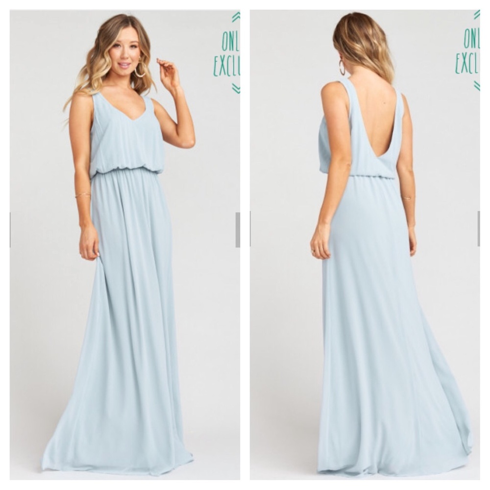Show Me Your Mumu Kendall Maxi Dress - Steel Blue